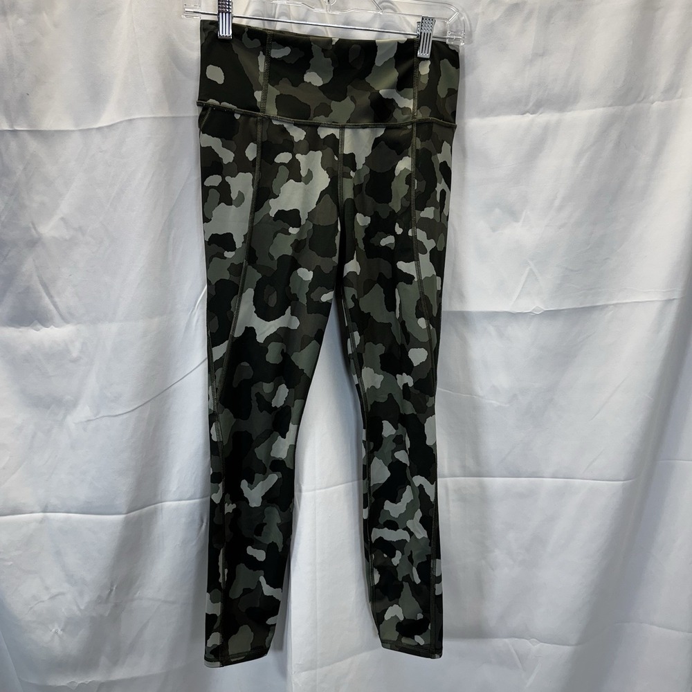 Athleta Lightning Women's Size Small Black Camo‎ Leggings Pockets